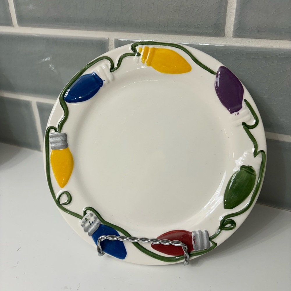 Vintage Bath and body works Xmas light candle dish